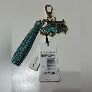 Brahmin Copa Charm Tassel In Mermaid Green Color.
